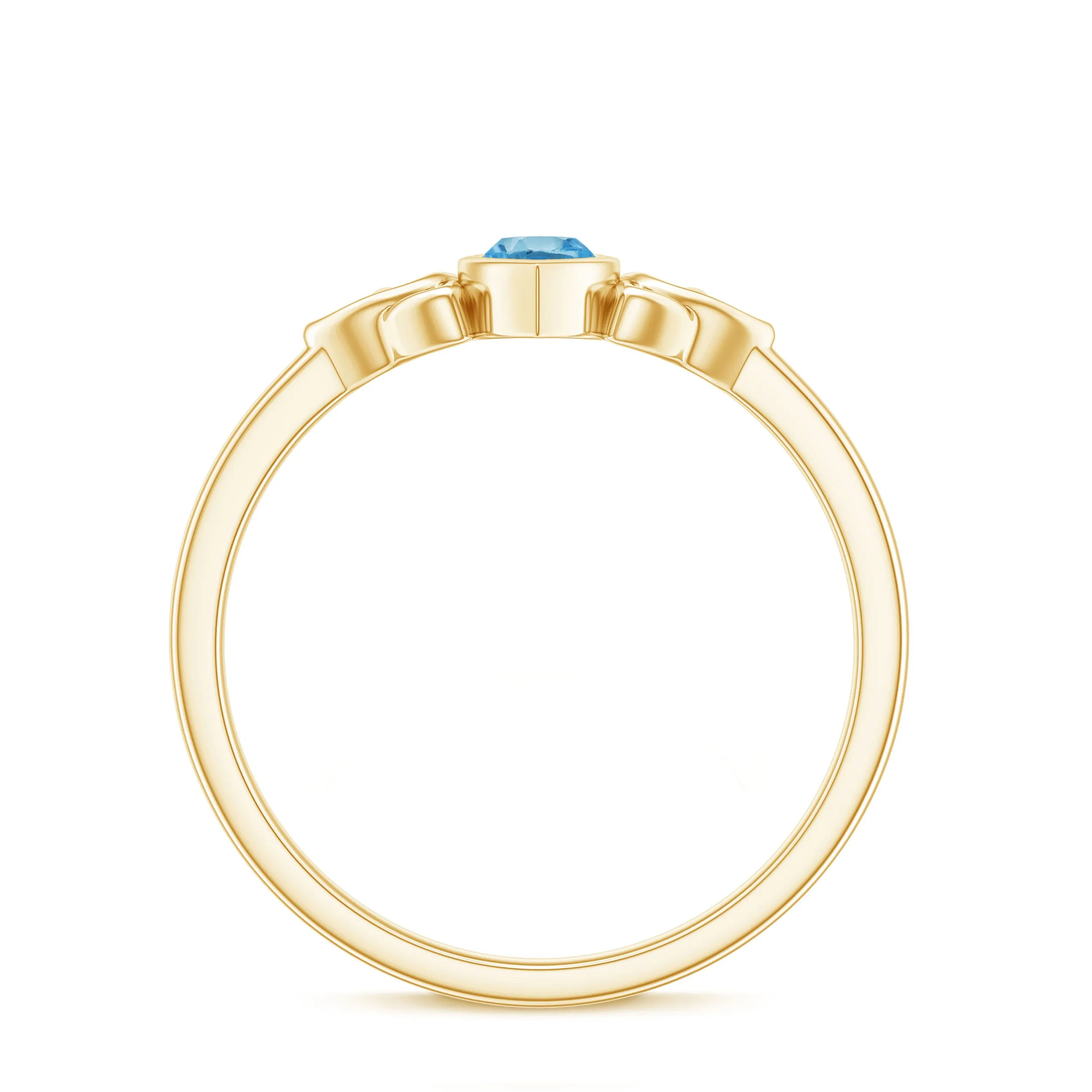 0.50 CT Marquise Cut Swiss Blue Topaz Solitaire Ring in Gold