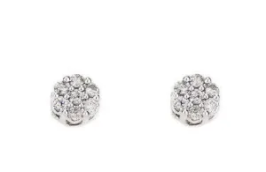 0.52 CT Diamond Earrings Flower Set