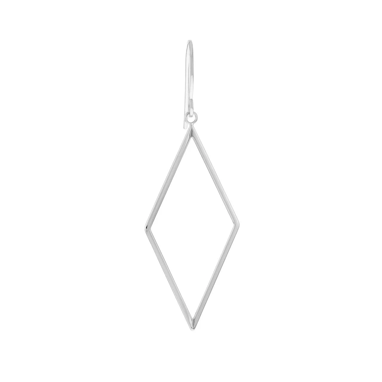 14K Open Diamond-Shaped Dangle Earrings