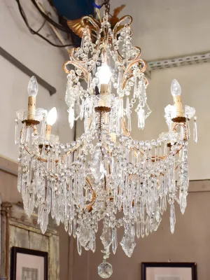 19th century Italian crystal chandelier