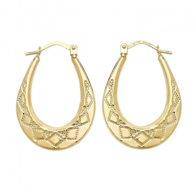 9ct Yellow Gold Creole Earrings ER495