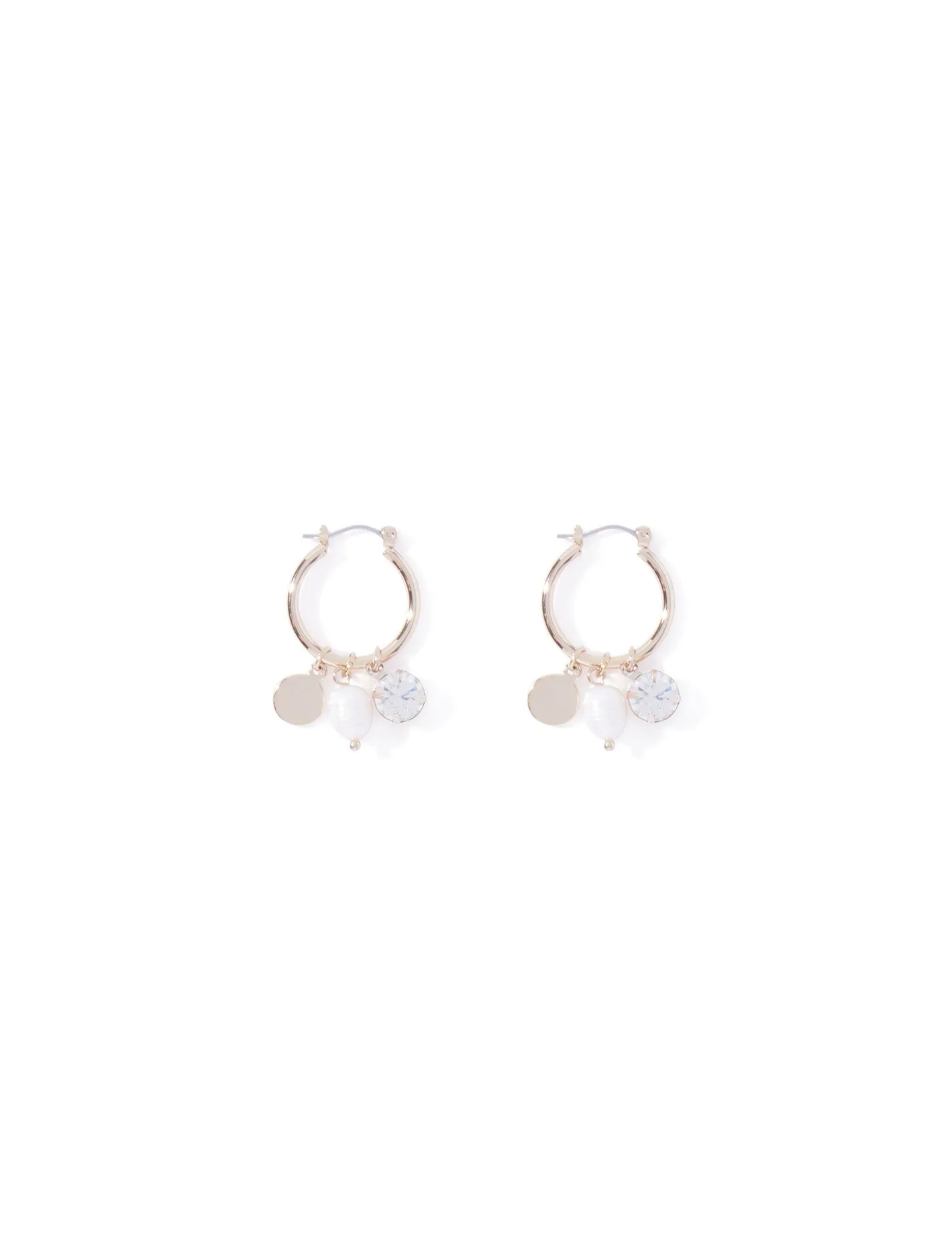 Alexia Pearl & Crystal Hoop Earrings