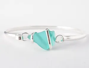 Alpaca Recycled Glass Freeform Bangles - Mint