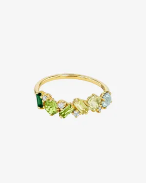 Amalfi Blend Green Ombre Half Band