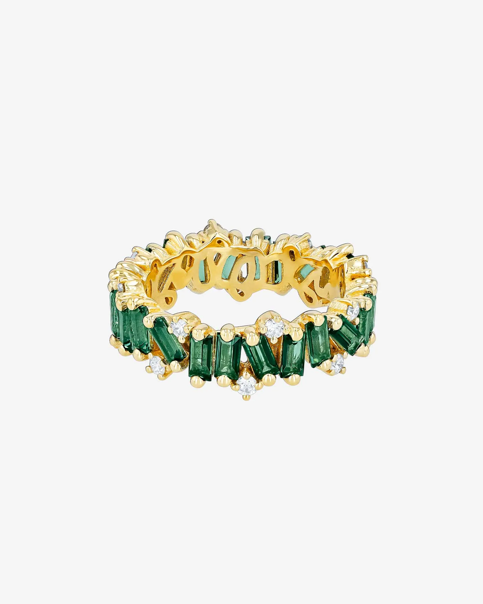 Amalfi Burst Green Envy Topaz Eternity Band