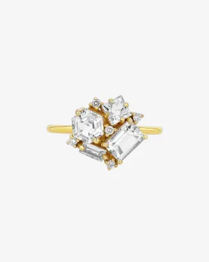 Amalfi White Topaz Blossom Ring