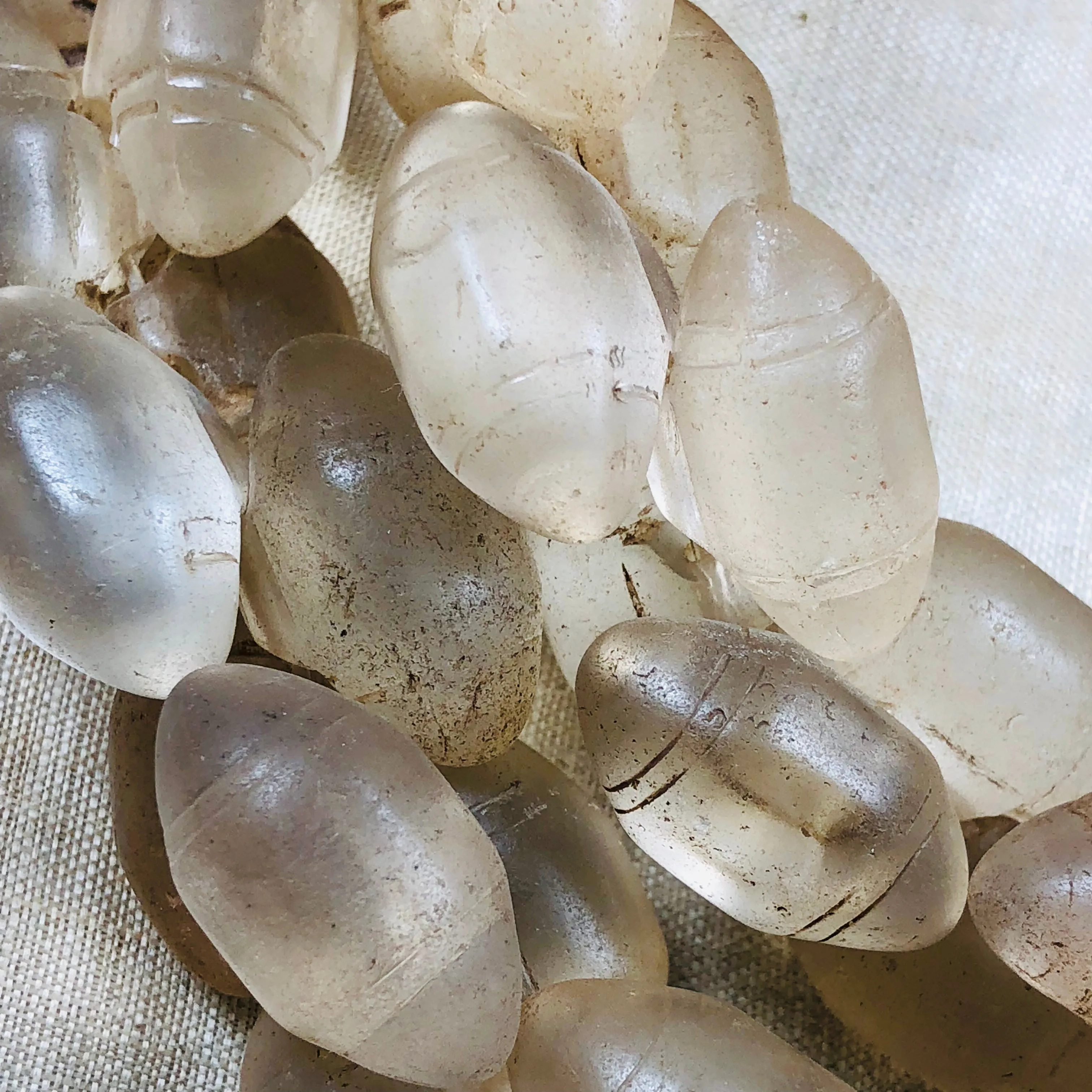 Antique Pressed Glass Pendants