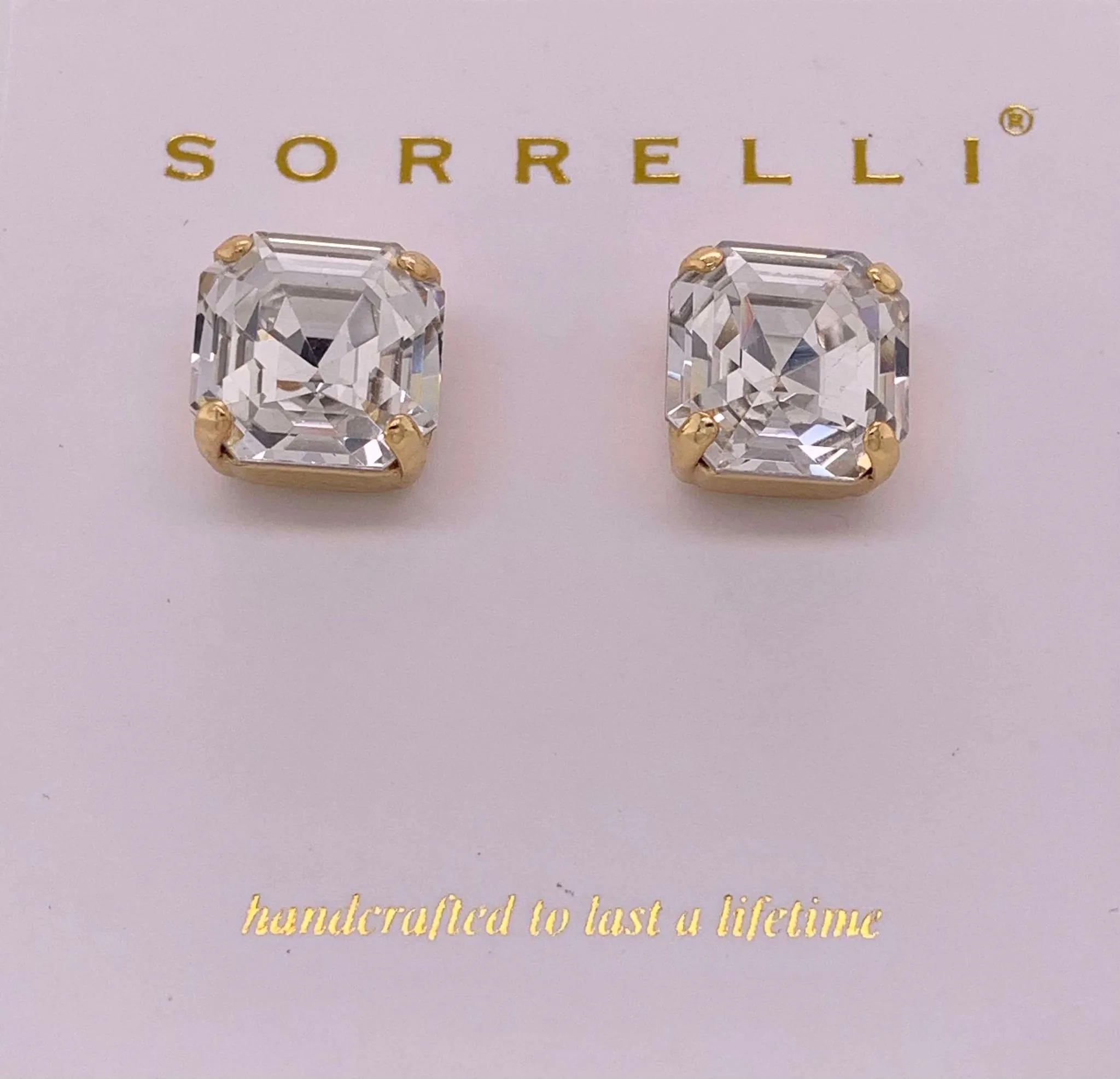 Asscher Cut Crystal Earrings