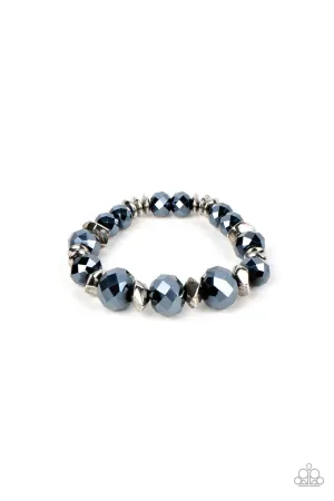 Astral Auras - Blue - Crystal Beads Paparazzi Stretchy Bracelet