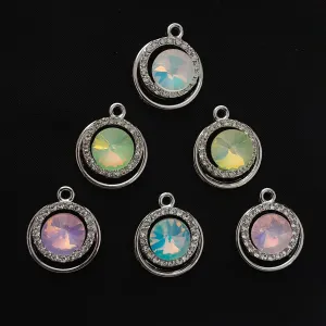 Aura Crystal Pendants -  Round