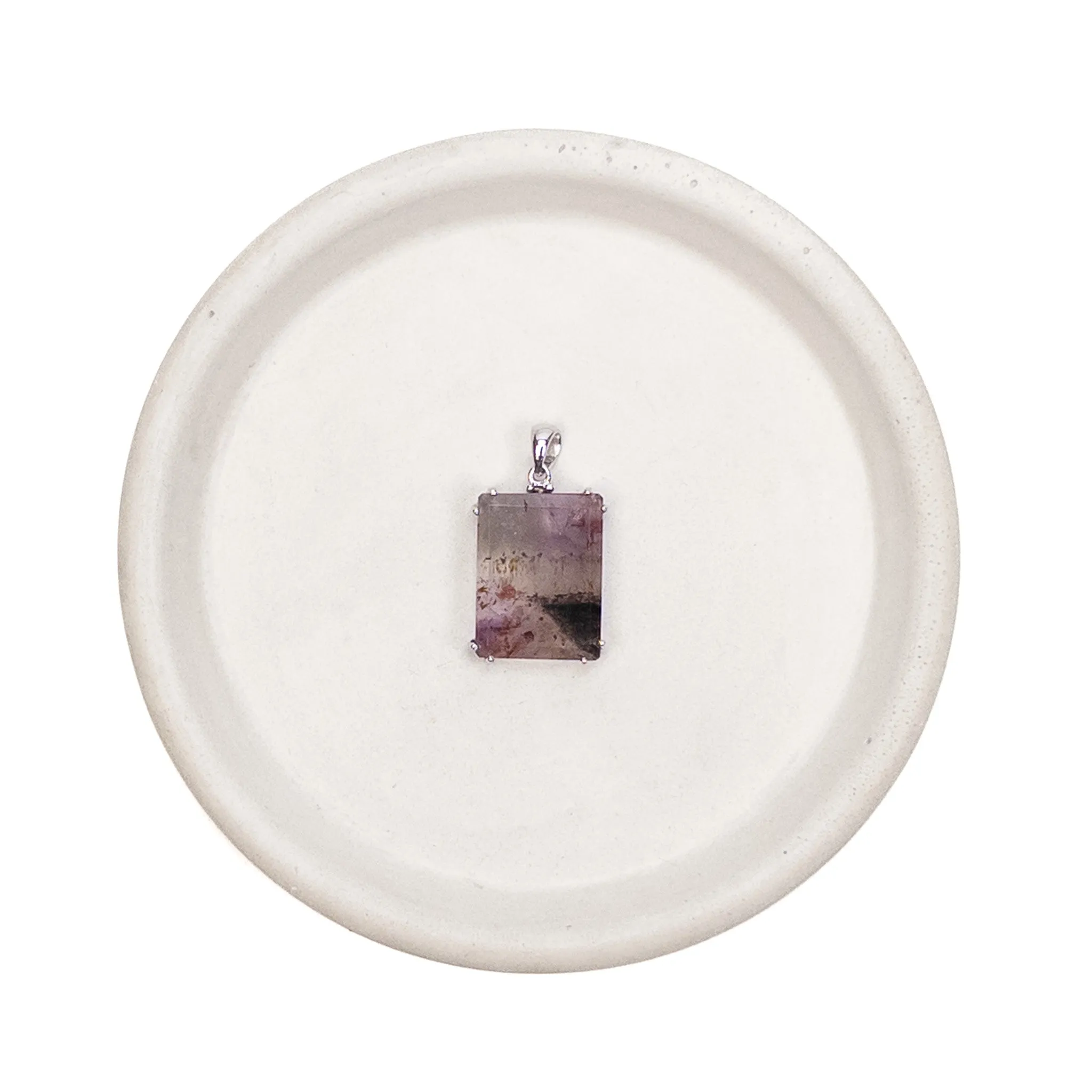 Auralite 23 Faceted Rectangle Pendant with Sterling Silver - 1 pc.