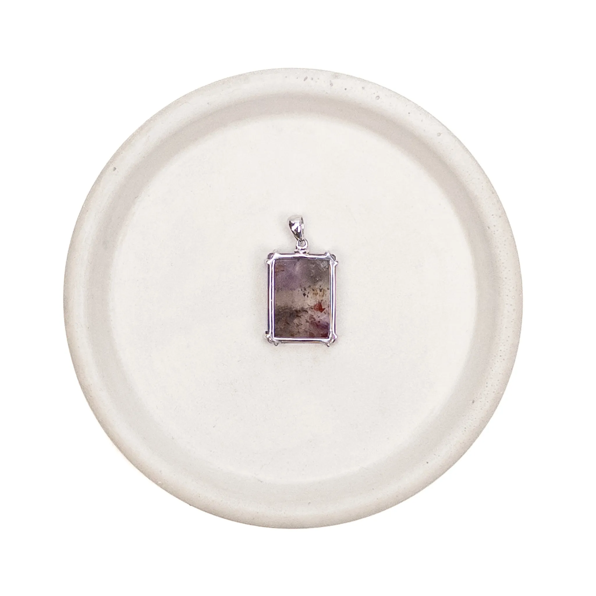 Auralite 23 Faceted Rectangle Pendant with Sterling Silver - 1 pc.