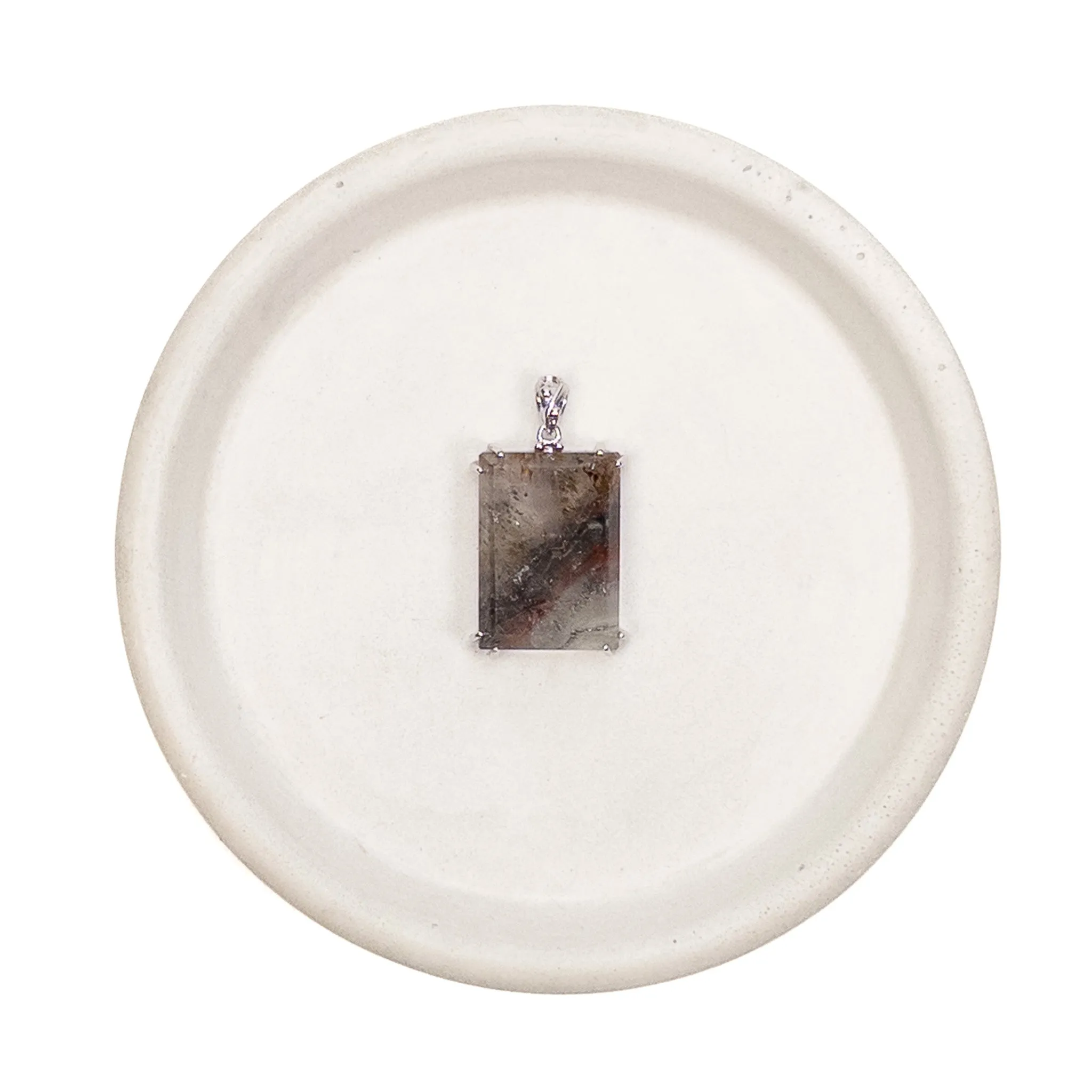 Auralite 23 Faceted Rectangle Pendant with Sterling Silver - 1 pc.