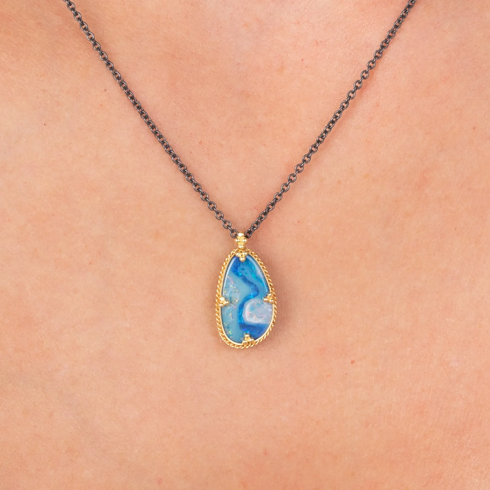 Australian Opal Lagoon Necklace