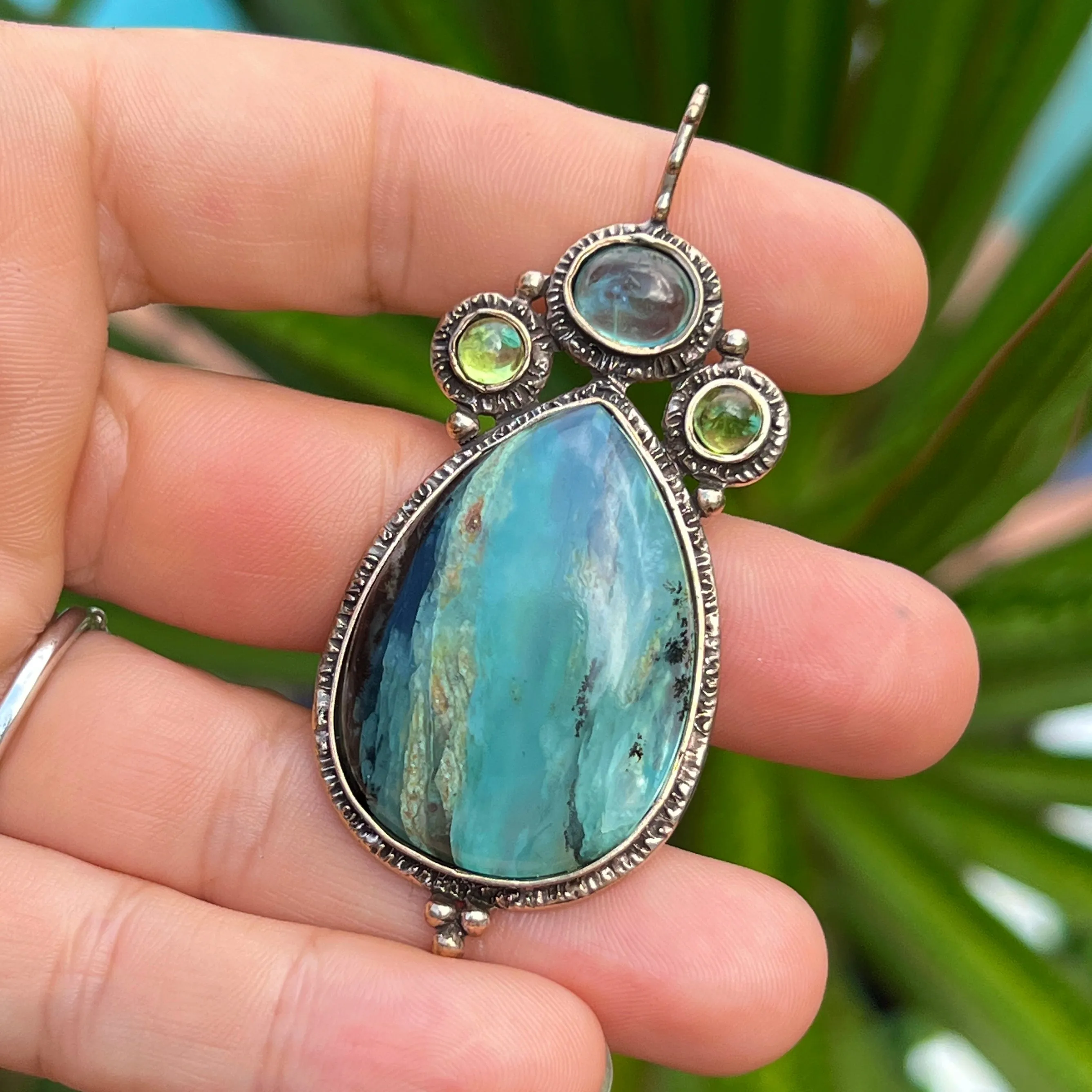 AVAILABLE PRE-ORDER- Peruvian Opal & Peridot Pendant