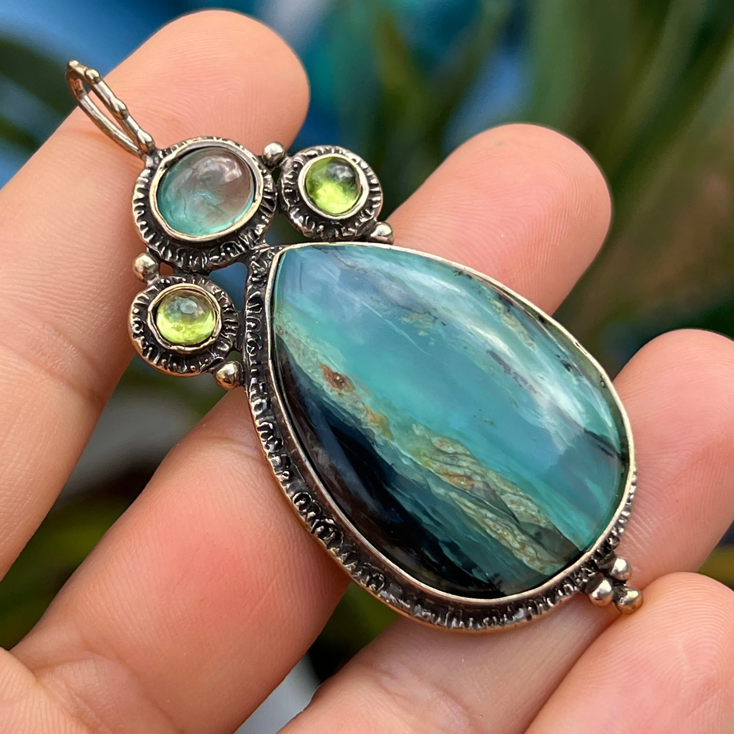 AVAILABLE PRE-ORDER- Peruvian Opal & Peridot Pendant