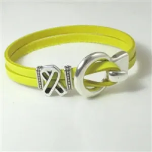 Awareness Leather Bracelet Yellow Ribbon Unisex