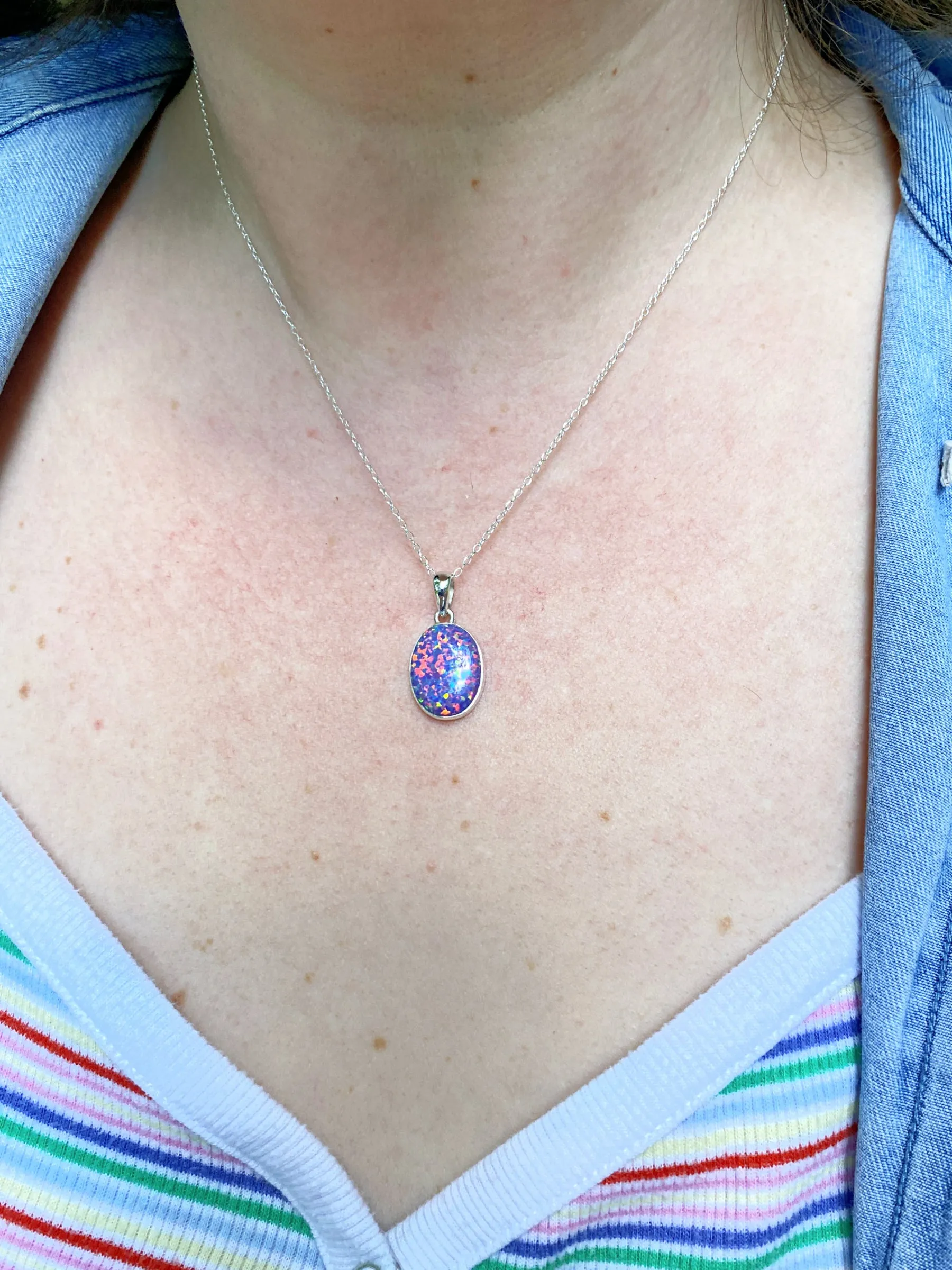 Balloon Opal Pendant Necklace