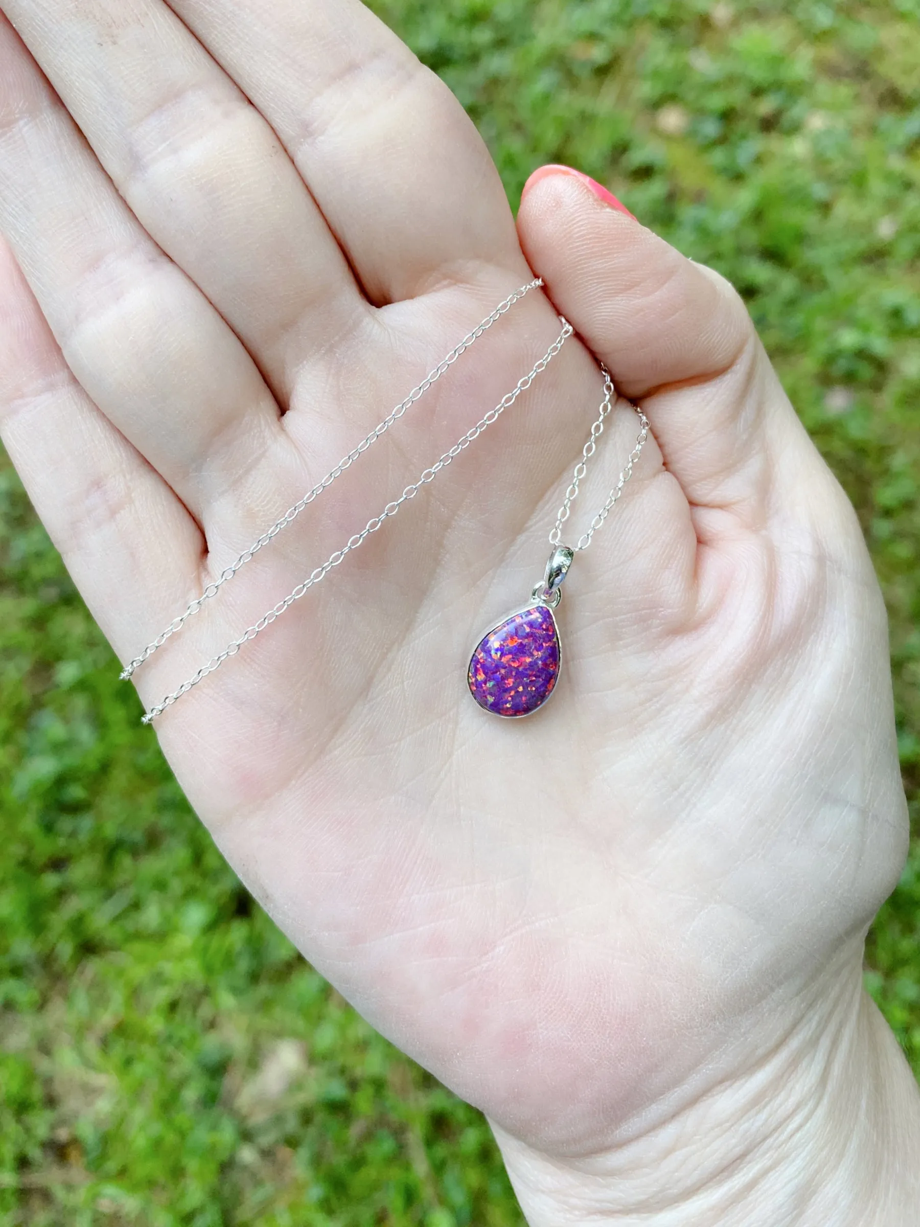 Balloon Opal Pendant Necklace