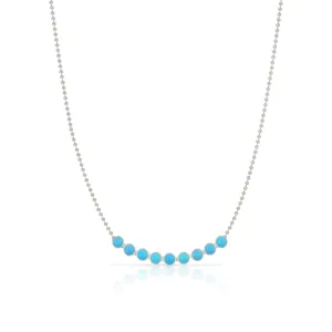 Birthstone Arc Layering Necklace - White Gold