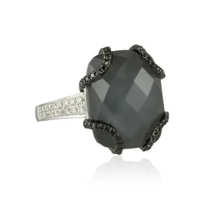 Black Hematite Statement Ring