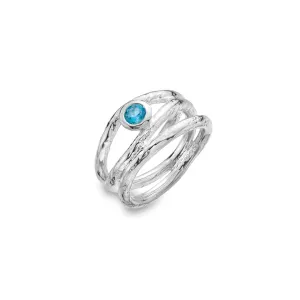 Blue Tides Ripple Ring