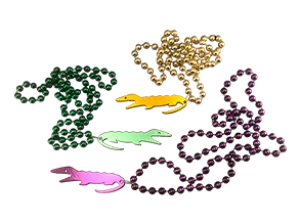 Bottle Opener Alligator Mardi Gras Beads - 3 Colors