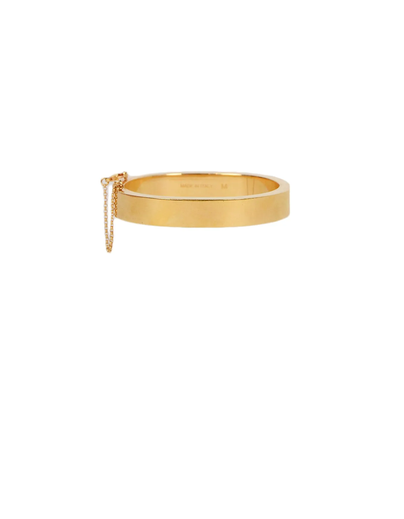 Celine Goldtone Narrow Manchette Cuff Bracelet