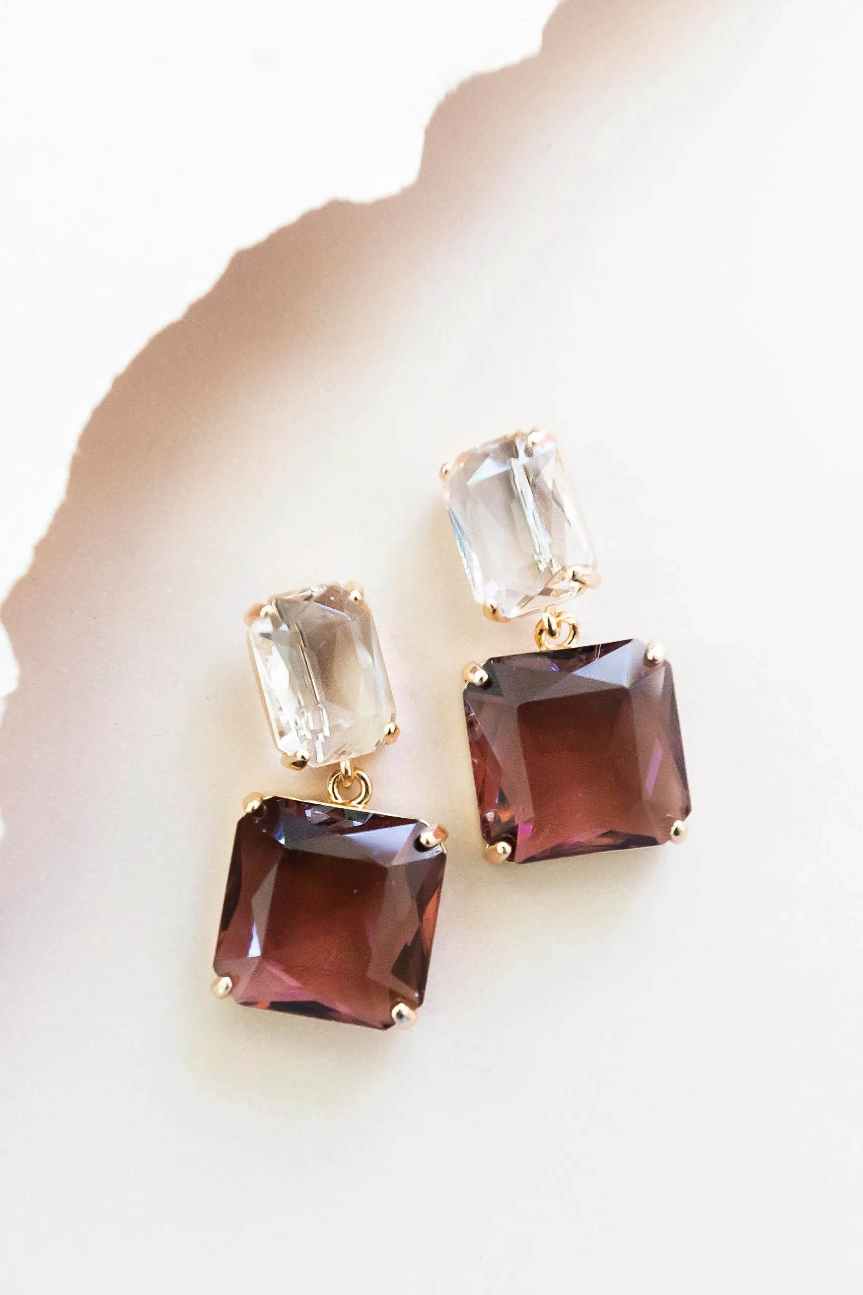 Clarice Earrings - Plum