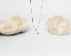 Clear Quartz Heart Pendant