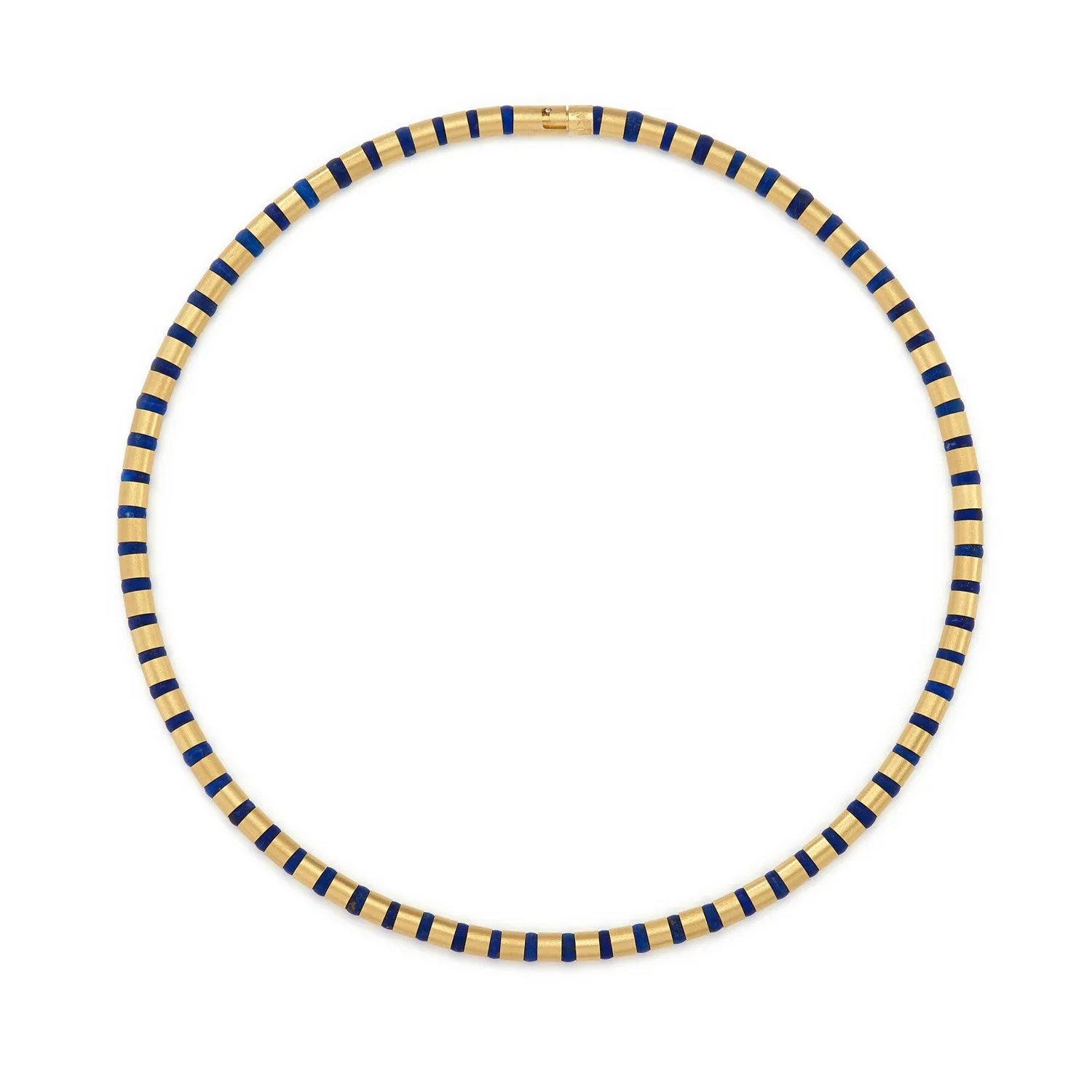 Cleopatra Gold Collier~5mm Lapis Lazuli