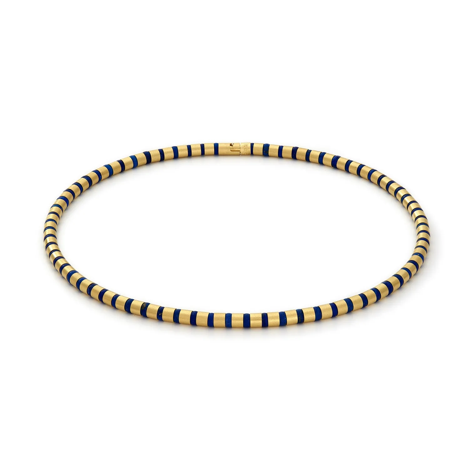 Cleopatra Gold Collier~5mm Lapis Lazuli