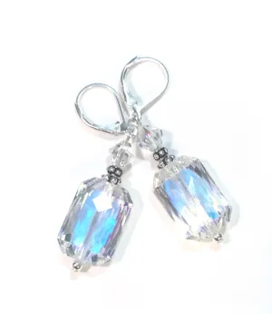 Crystal AB Earrings - Sterling Silver Leverbacks