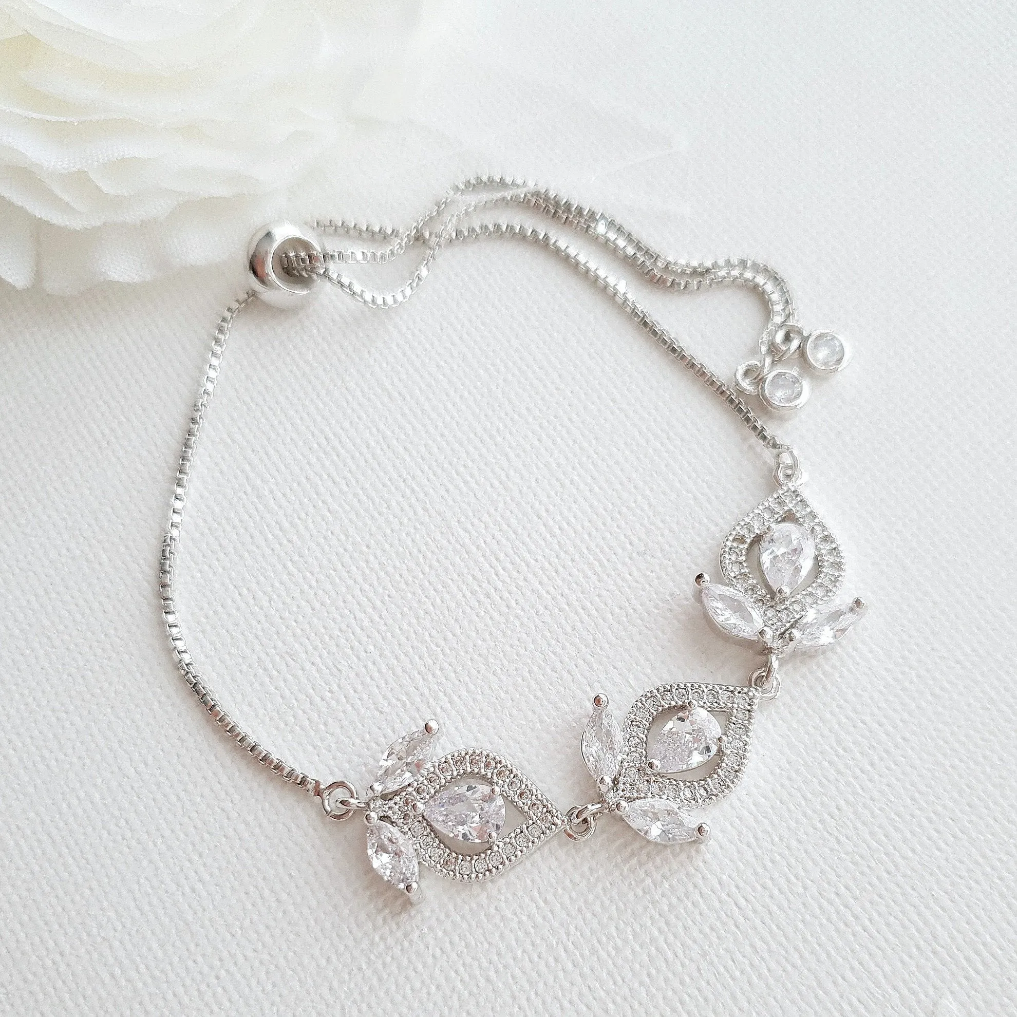 Crystal Bridal Bracelet -Meghan