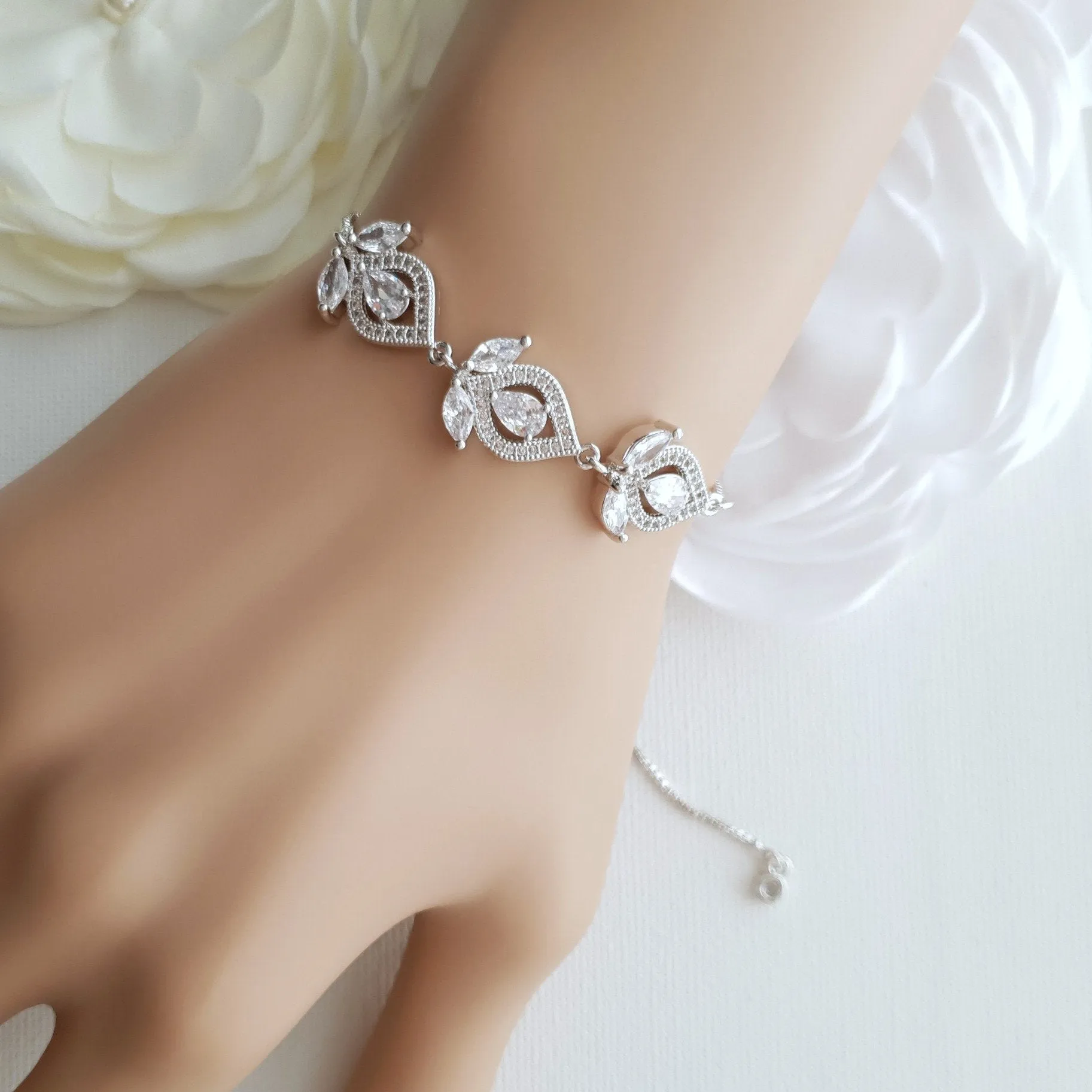 Crystal Bridal Bracelet -Meghan