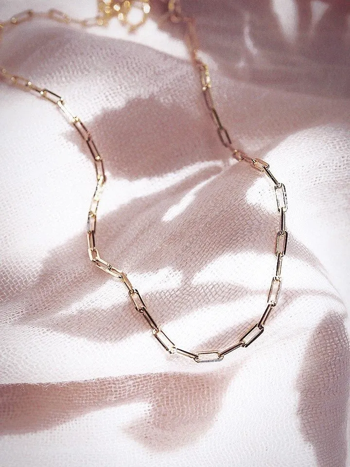 Dainty Paperclip Chain Necklace - Kei