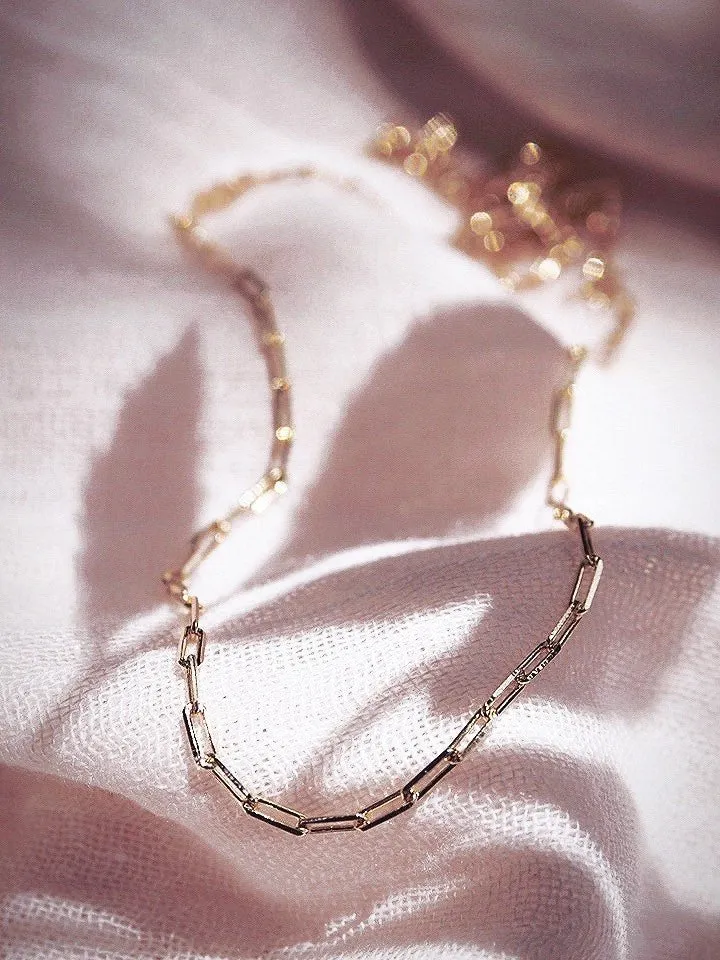 Dainty Paperclip Chain Necklace - Kei