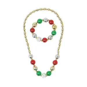 Festive Bauble Necklace & Bracelet Set