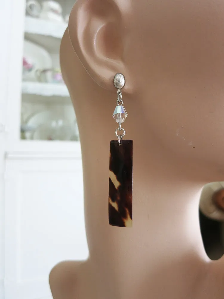 Genuine Tortoise Shell Earrings