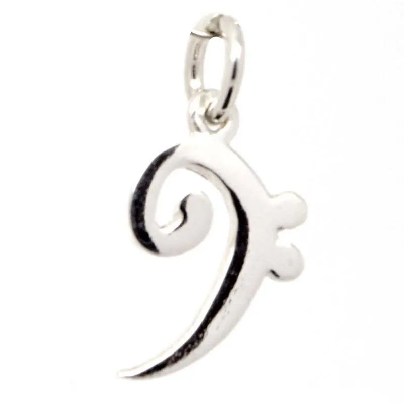 Gold Bass Clef Charm