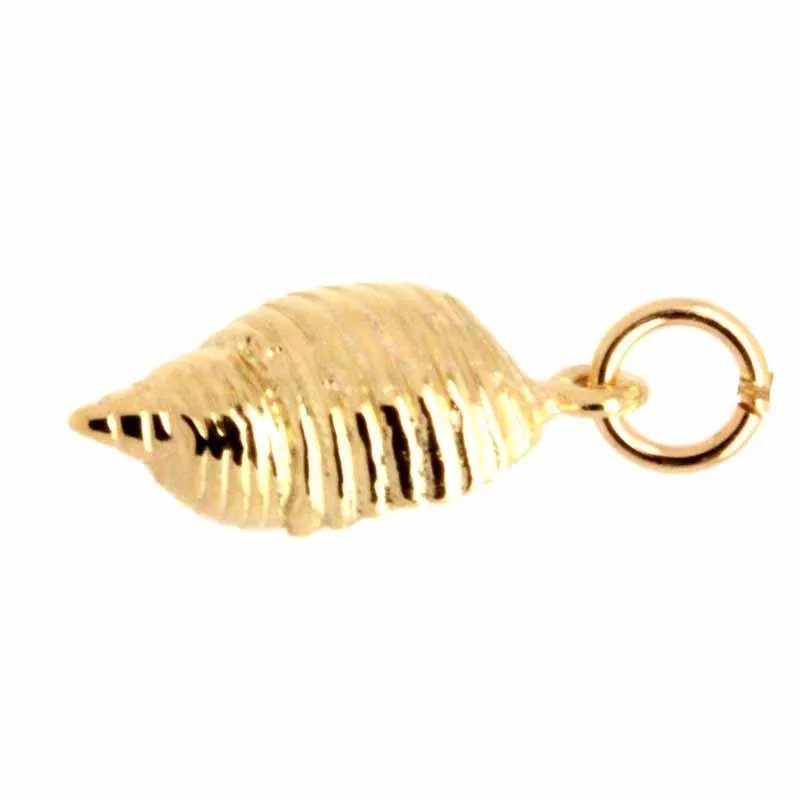 Gold Whelk Shell Charm