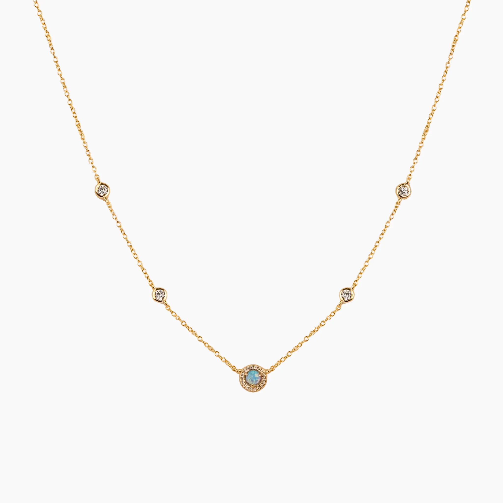 Halo Opal Necklace