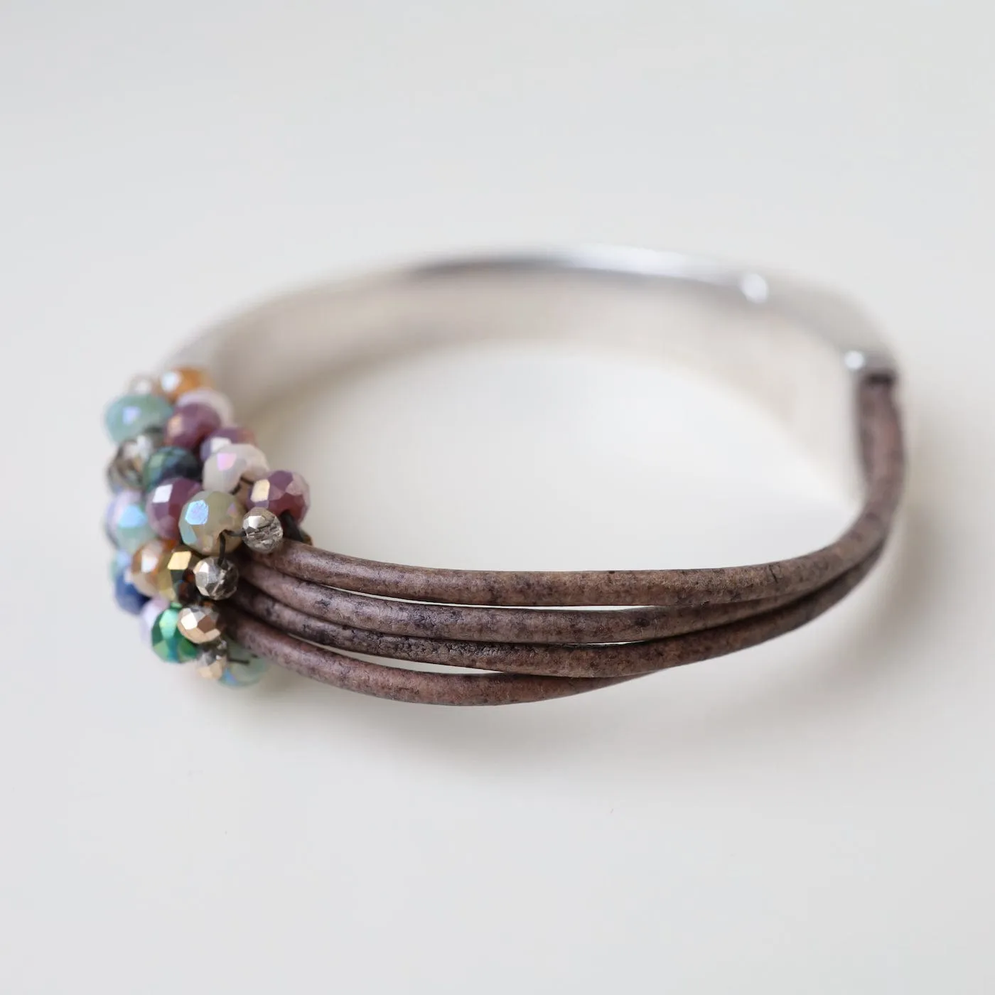 Hand Stitched Mixed Crystals Bracelet