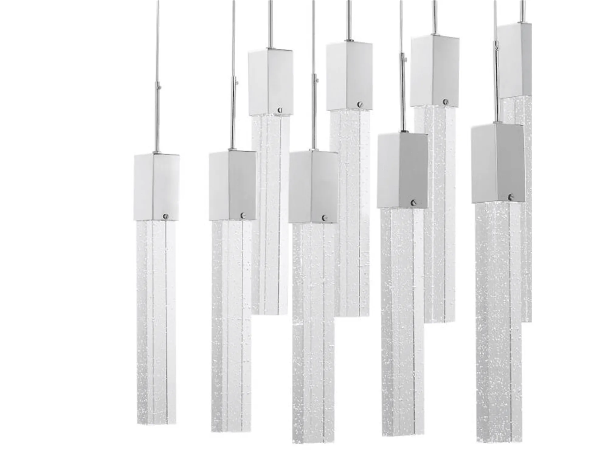 Kay Rectangle Crystal Chandelier -XL 10 Pendant Light