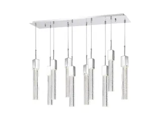 Kay Rectangle Crystal Chandelier -XL 10 Pendant Light