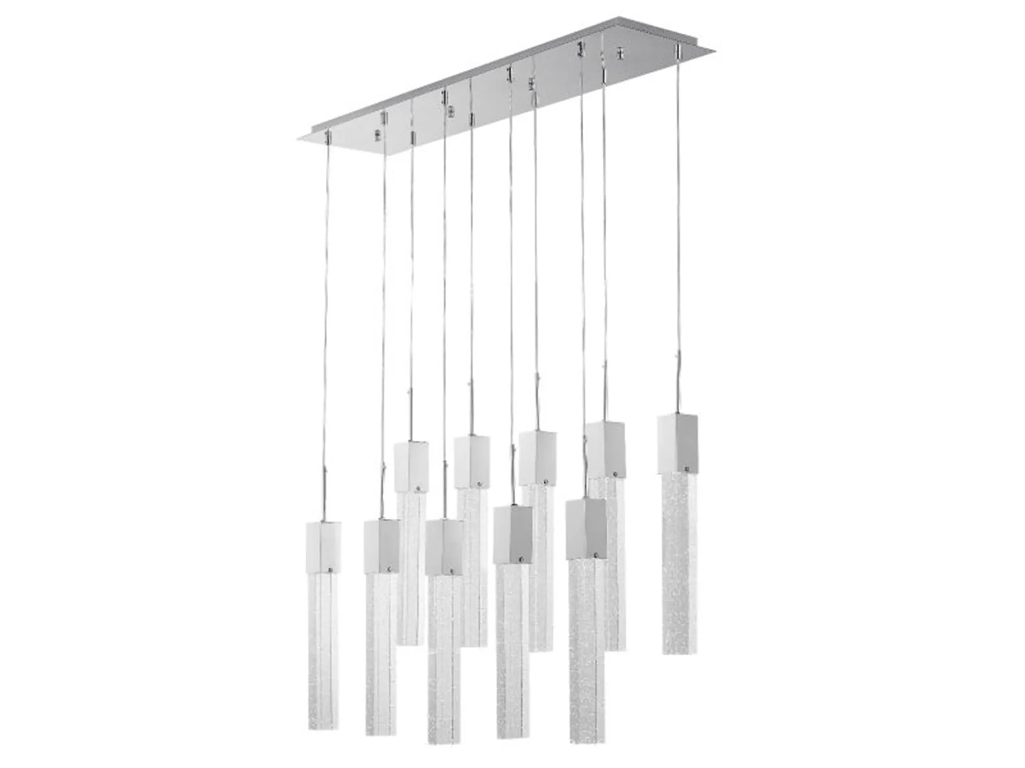 Kay Rectangle Crystal Chandelier -XL 10 Pendant Light