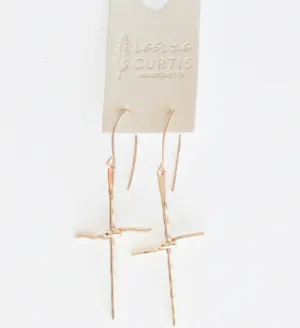 Leslie Curtis - Leah Knotted Cross Earrings