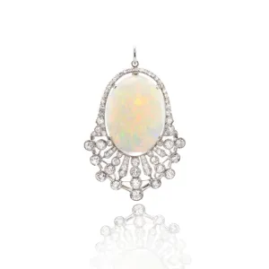 Lillibet Opal and Diamond Pendant