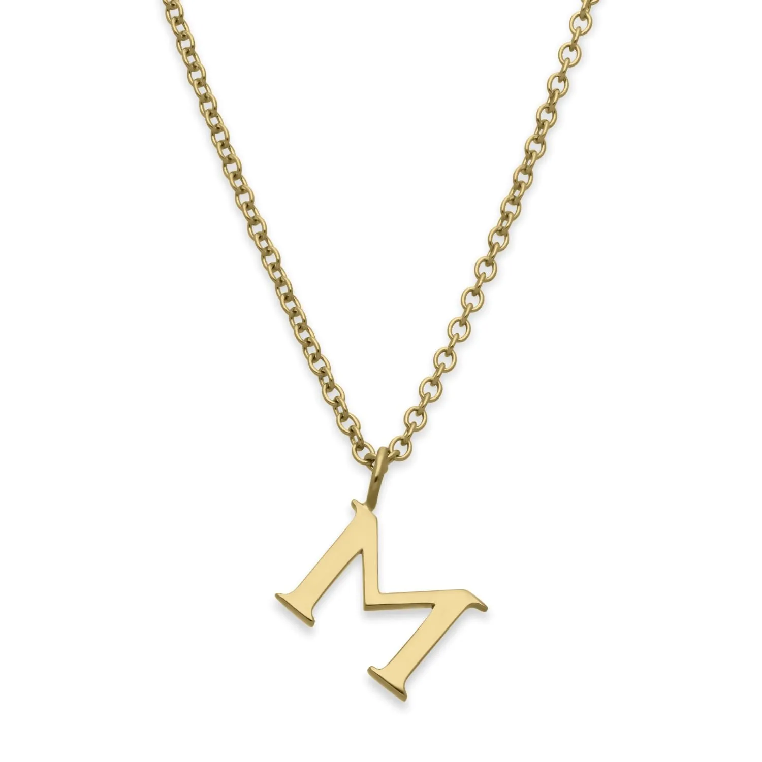 M Letter Gold Necklace