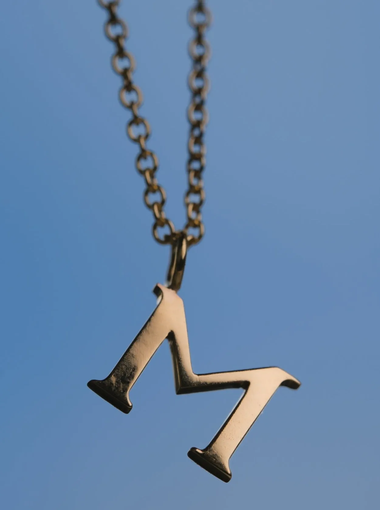 M Letter Gold Necklace